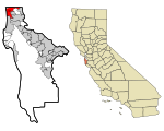 San Mateo County California Incorporated and Unincorporated areas Daly City Highlighted